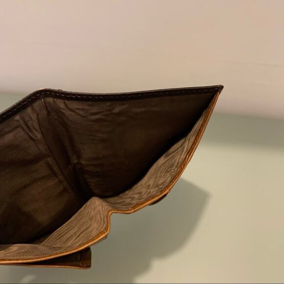 Vintage Raleighs Wallet Leather Bifold 2 Tone Brown Brass Italy 3.75 x 6.5 - Picture 12 of 14